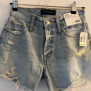 NWT Aeropostale 90's High Rise Cut-Off Denim Jean Shorts